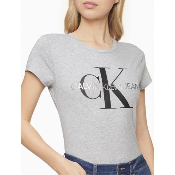 NEW! Calvin Klein Metallic Monogram Logo Crewneck - Size Small - Picture 1 of 3